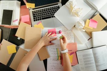 Image showing person completing a mathematical task